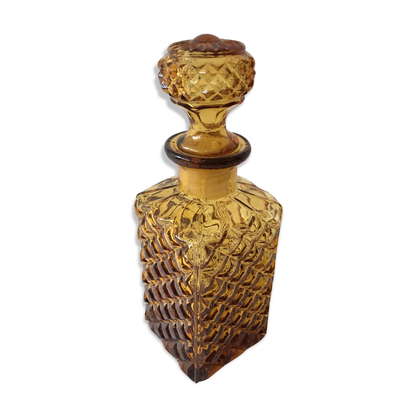 Vintage amber glass carafe