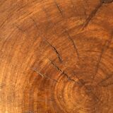 Brutalist oak side table