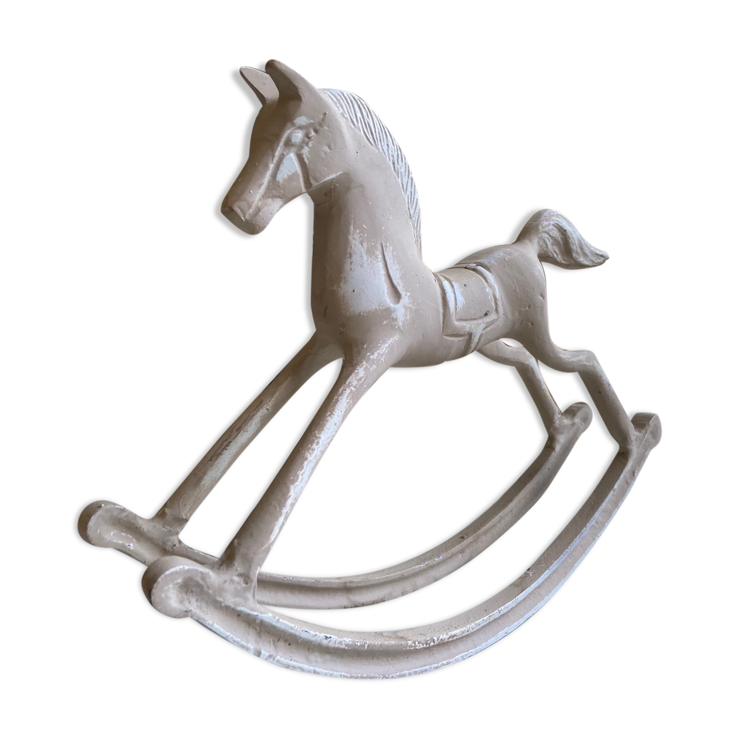 Plaster rocking horse