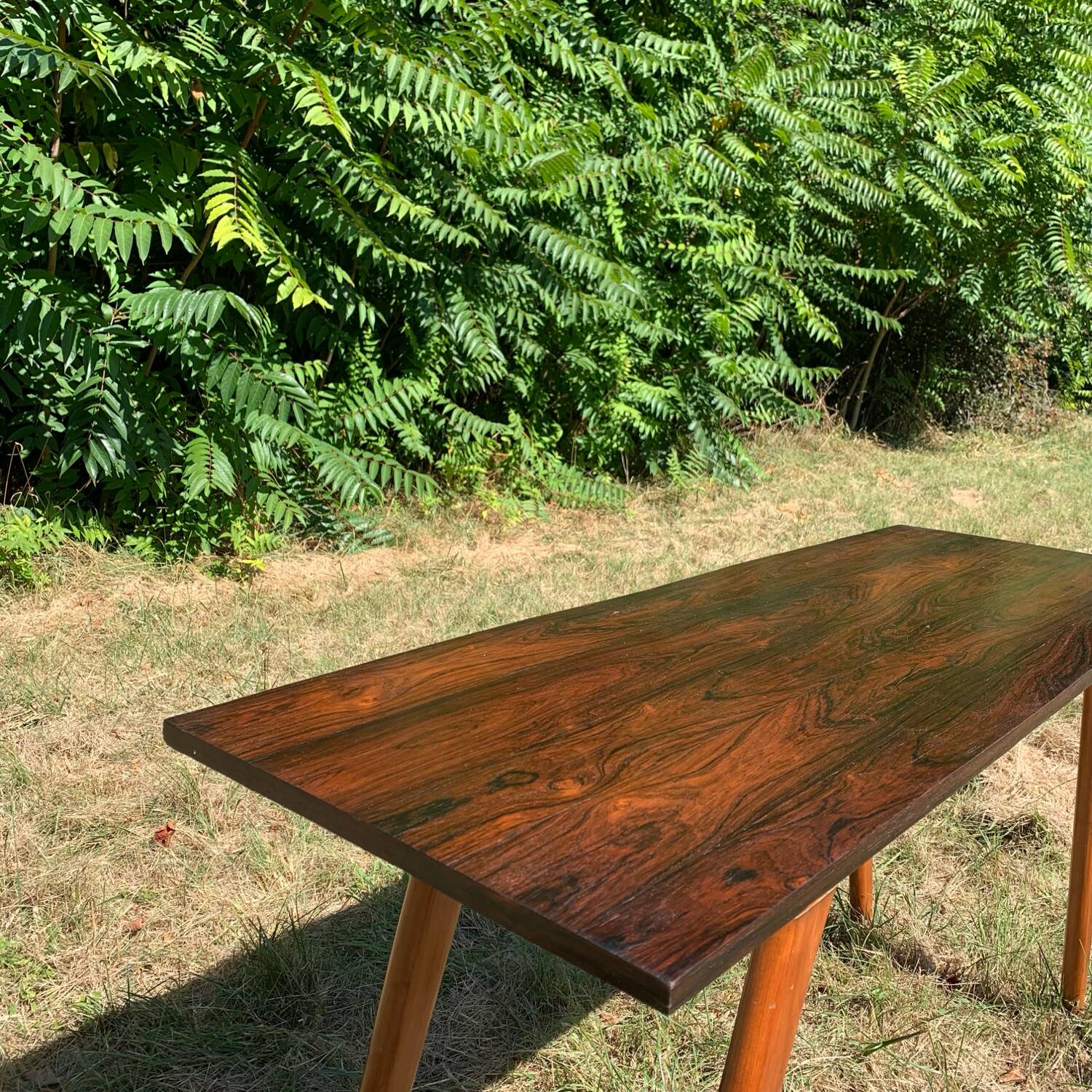 Console brésilienne en palissandre et caviuna, G Scapinelli