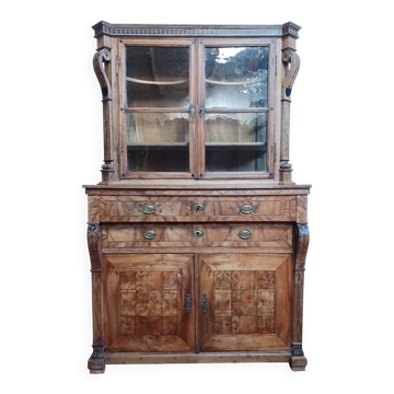 Buffet époque Biedermeier en marqueterie de boix précieux et ébène