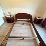 Bed with bedside tables