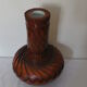 Vase Wicker braided style mahogany Scandinavian