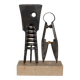 Abstract metal sculpture by unidentified artist, Sweden, 1967
