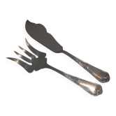 2-piece fish serving set, silver plated metal, goldsmith Ercuis LXV 29