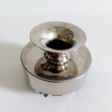 Vintage stainless steel and crystal flower stand