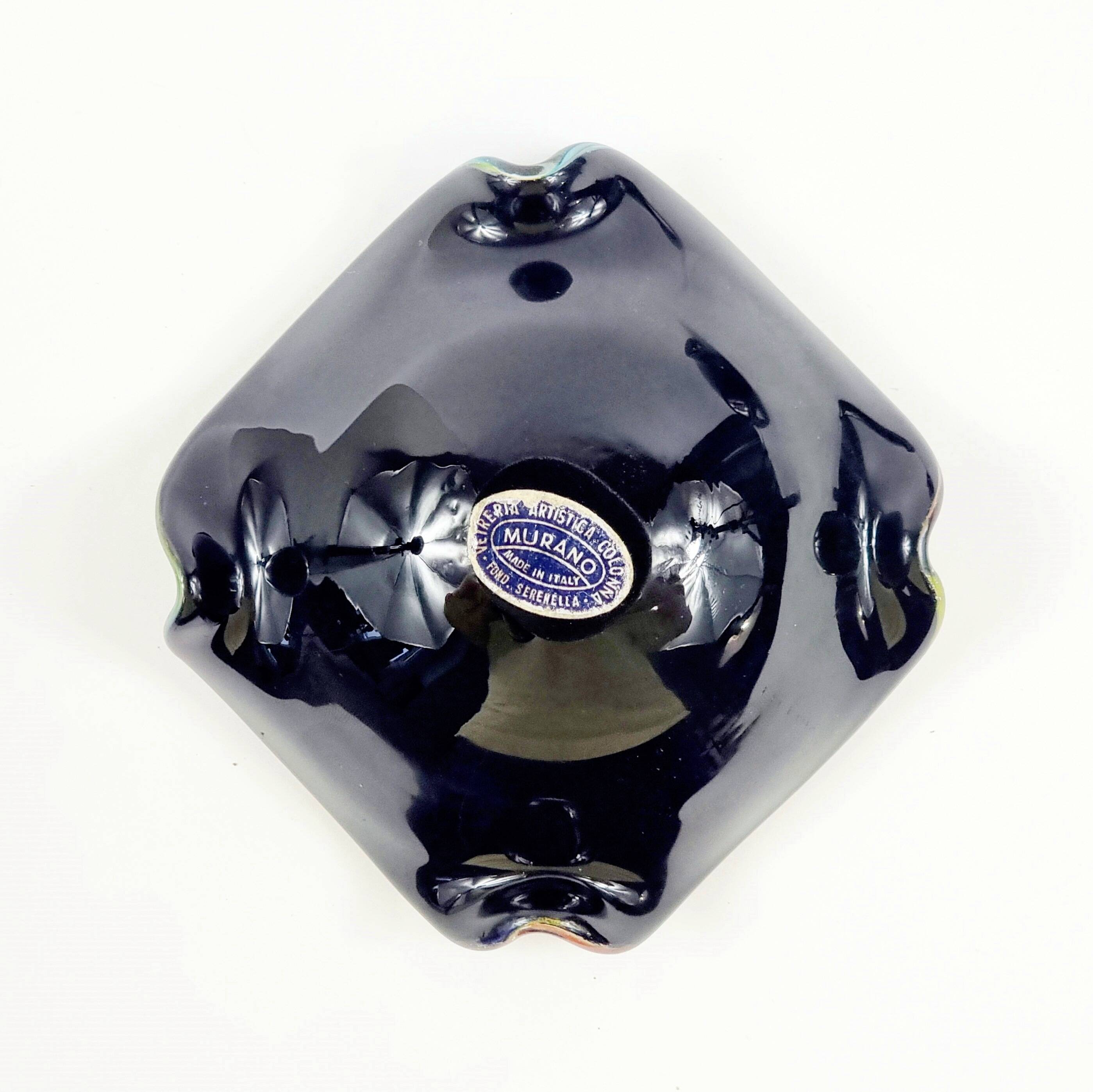 Pair of Mid Century Murano Glass Bowls by Dino Martens for AVEM (Italy, 1950s/1960s)