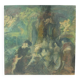 Genre scene canvas signed Strbac