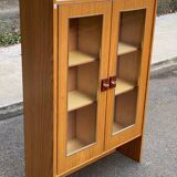 Scandinavian display cabinet, 2 sections, in oak, 1970.