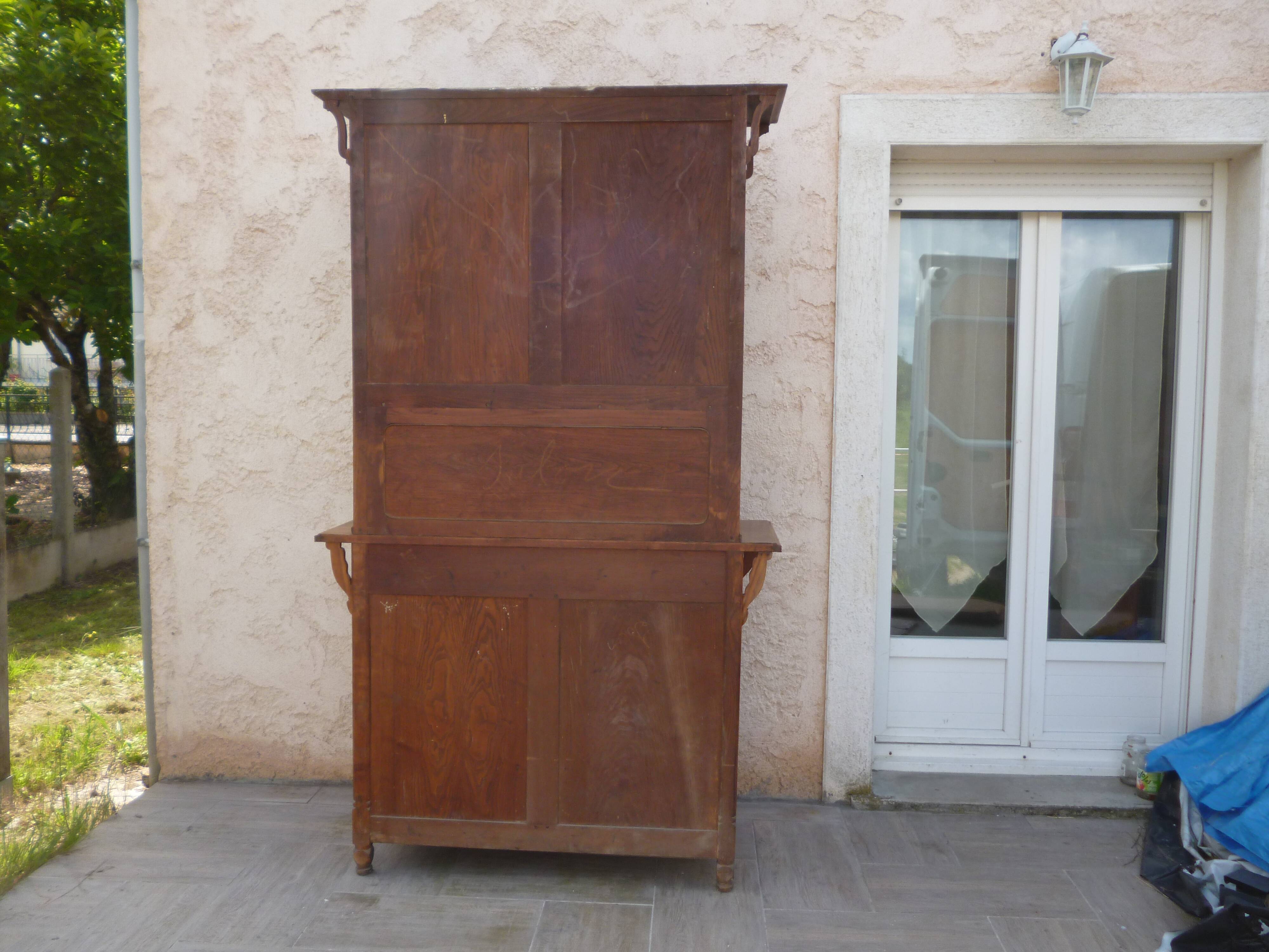 Two-body Art Nouveau buffet with Marquetry