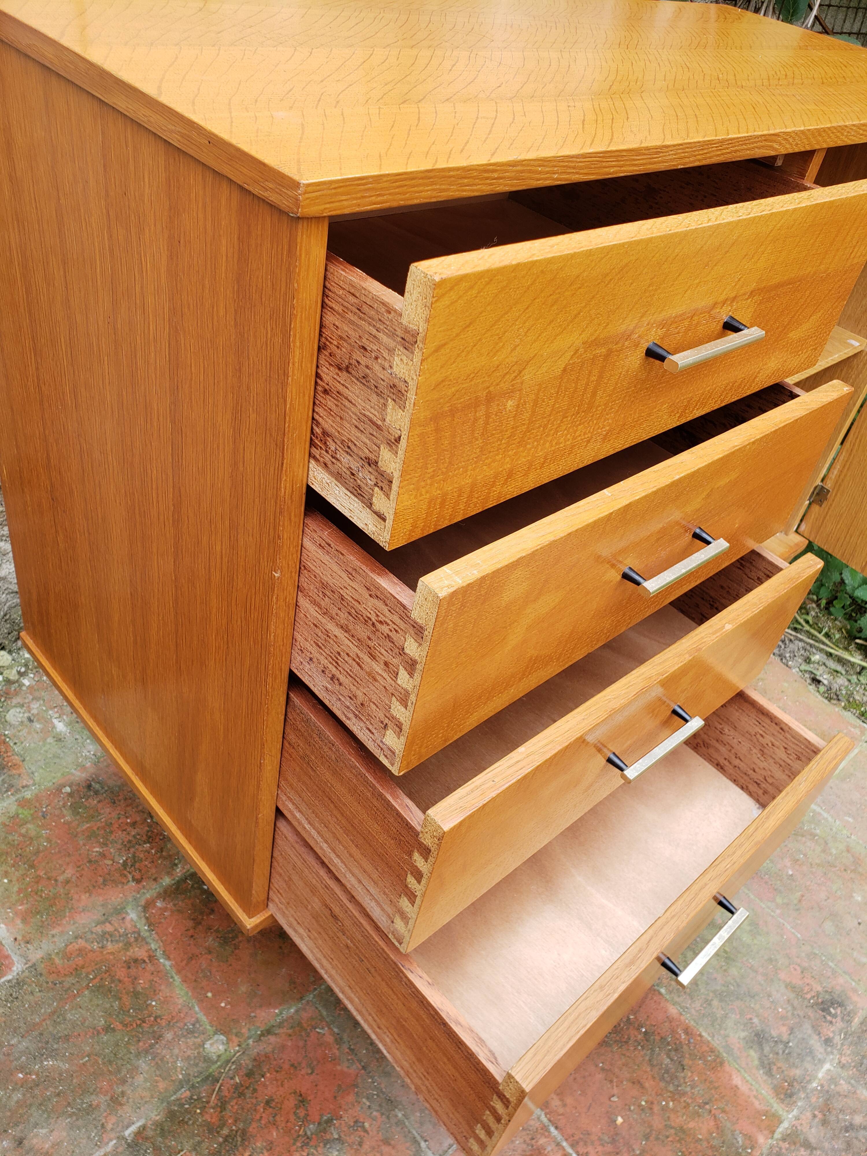 Buffet chest of drawers vintage golden honey