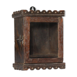 Vitrine murale petite ancienne boite a horloge patine d'origine inde