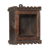 Little old wall showcase box has clock patina of origin india