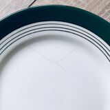Service à dessert Digoin Sarreguemines vert et blanc