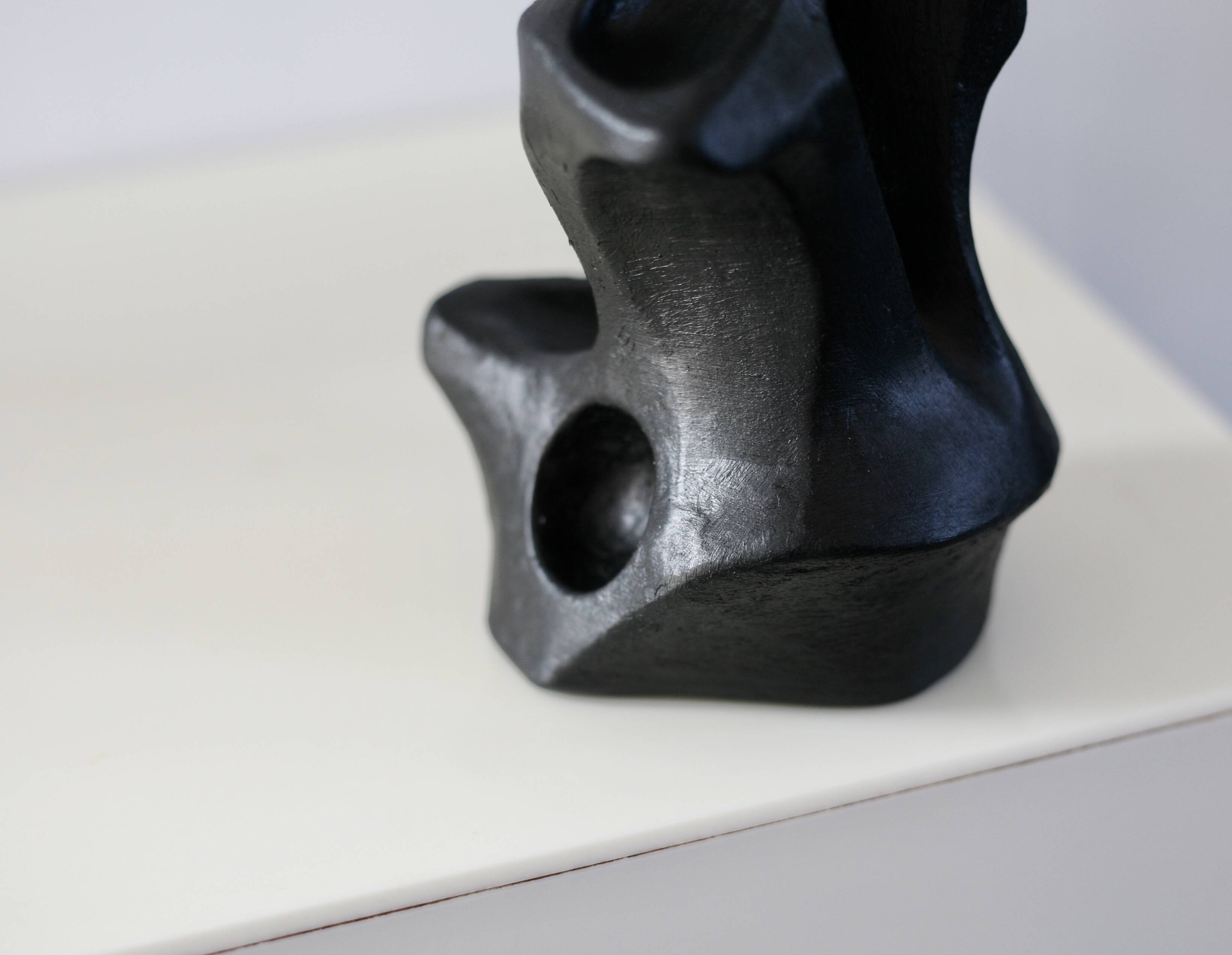Free-form ceramic, painted black, 1969
