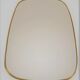 Rear view mirror and free form brass outline 75x65cm