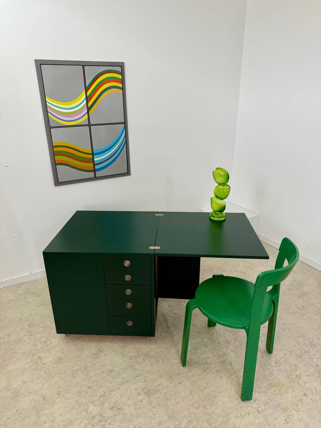 Old small modular desk from the 70s designed by Verena Huber, Flair Boy model