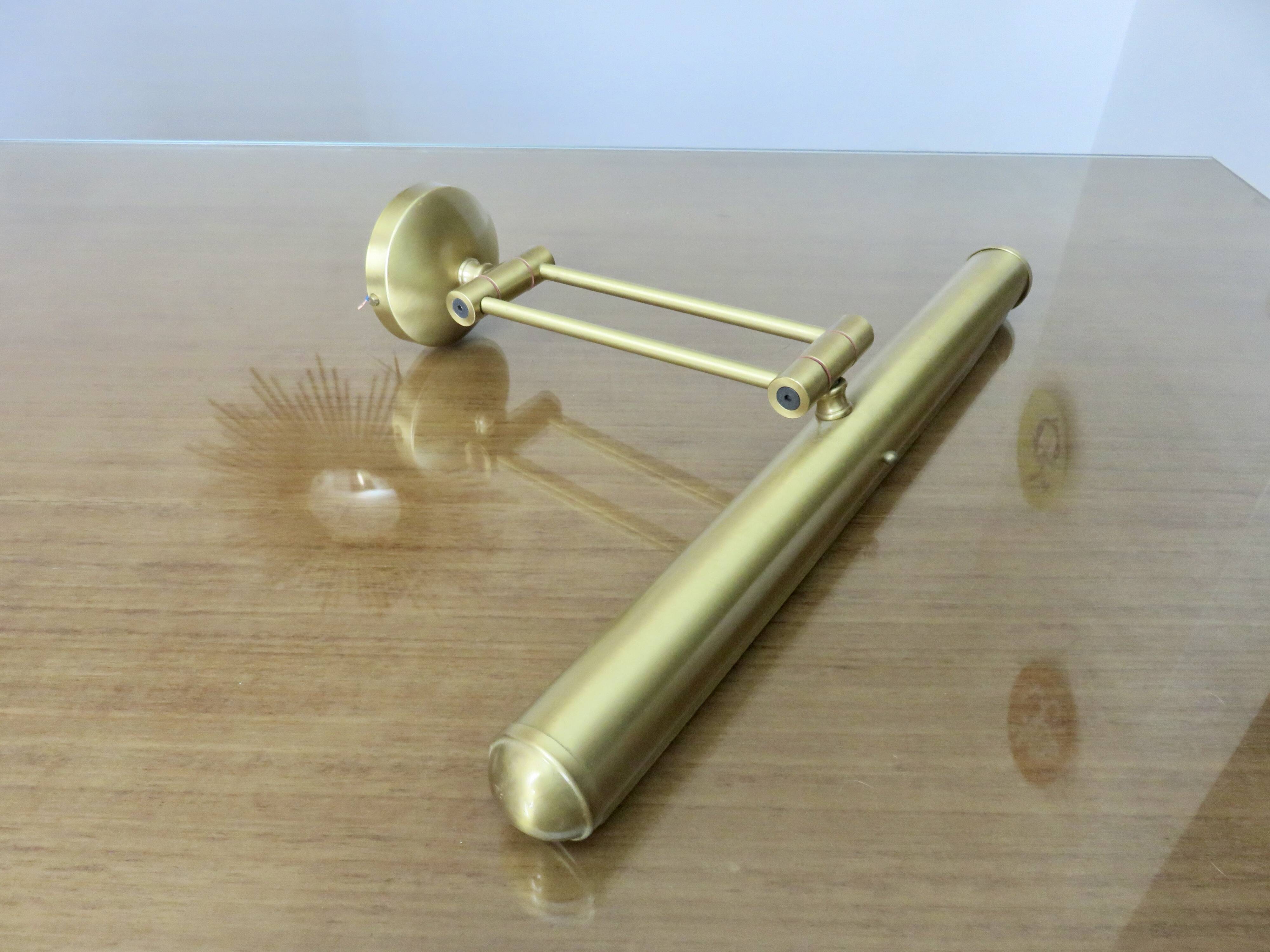 Large articulated brass wall light, Italy, 1980s, 1990s