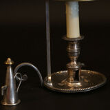 Lampe bouillotte bronze argenté tôle XIXème siècle