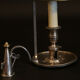 Lampe bouillotte bronze argenté tôle XIXème siècle