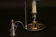 Lampe bouillotte bronze argenté tôle XIXème siècle