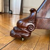 Empire mahogany marble pedestal table