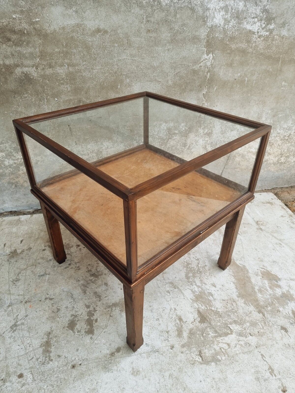 Old display cabinet shop display case or museum cabinet