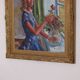 Original Swedish oil on canvas – “Woman with Flowers” by Bendt Lauritzen – signed, framed 82 × 72 cm (32.3" × 28.3")