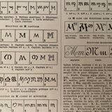 Lithograph letter M 1930