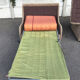 Fauteuil convertible vintage en tissu beige et marron