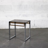 Bedside chrome and plexiglass smoked vintage
