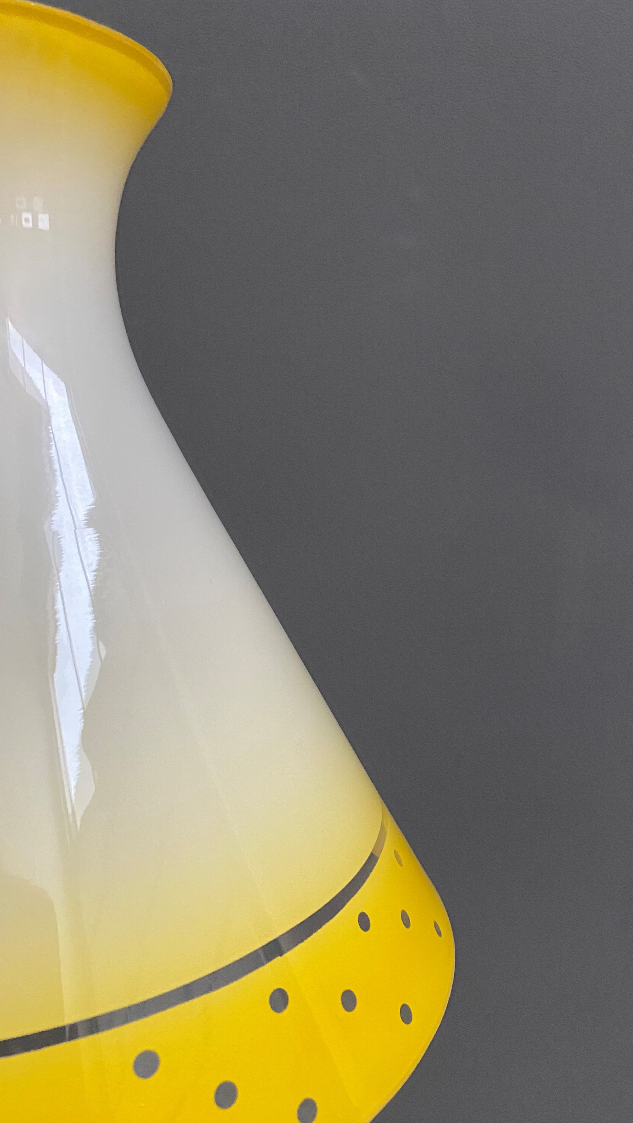 Yellow Glass pendant lamp 1960s