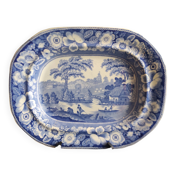 Grand plat de service ancien, Wild Rose par Bell, Cook & Co.