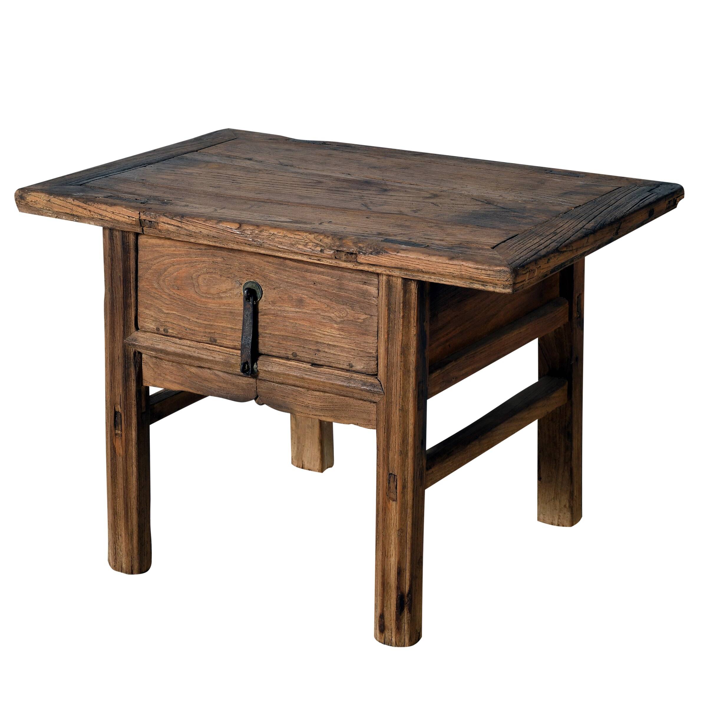 Haibei - Chinese bedside table in ancient elm no. 1