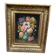 Old painting still life with flowers – oil on canvas – gilded frame