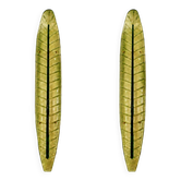 Pair of Green Murano Glass Leaf Wall Sconces, Italy 1990s