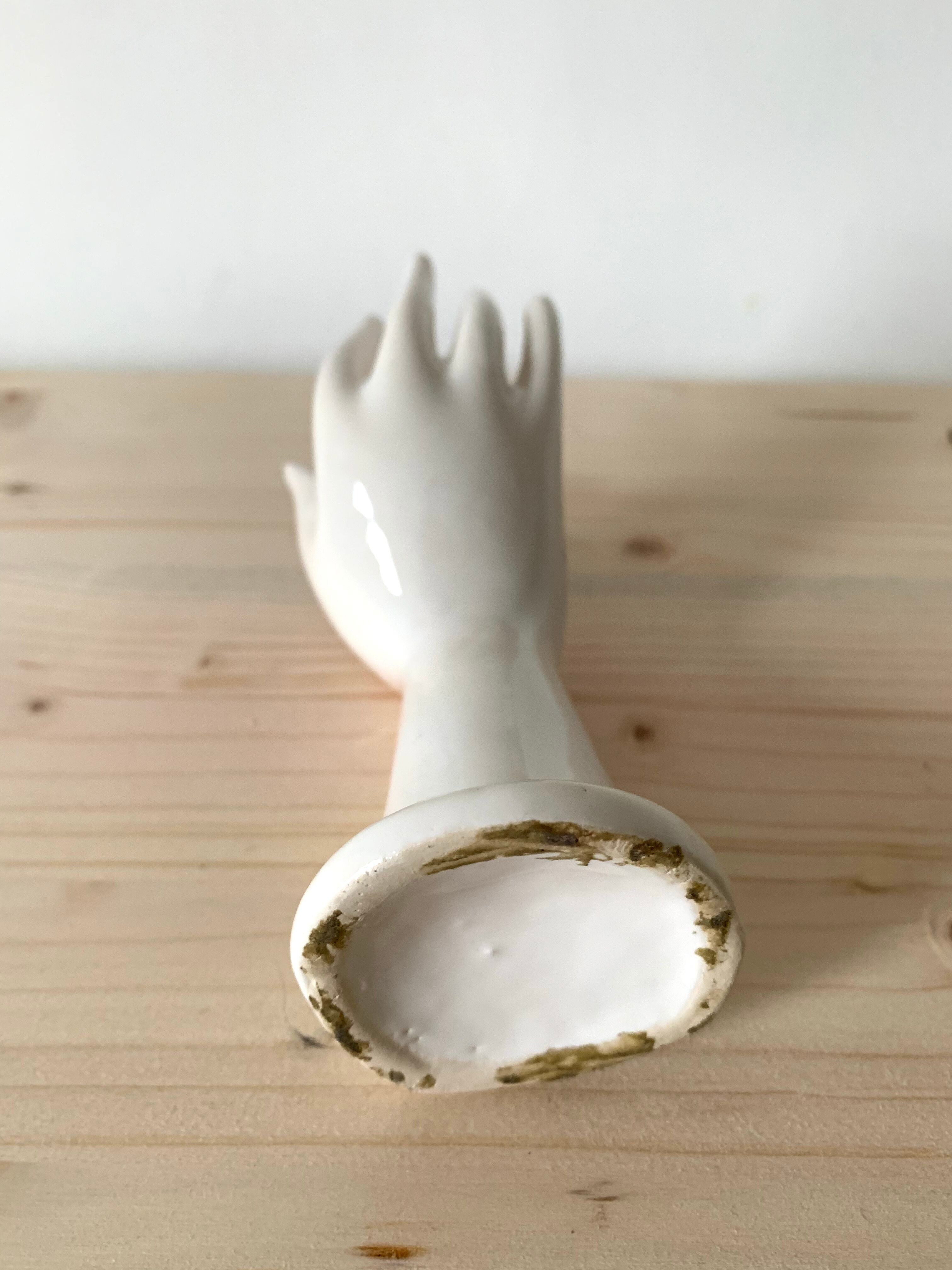 Ceramic hand vase