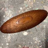 Plat ovale en bois martelé