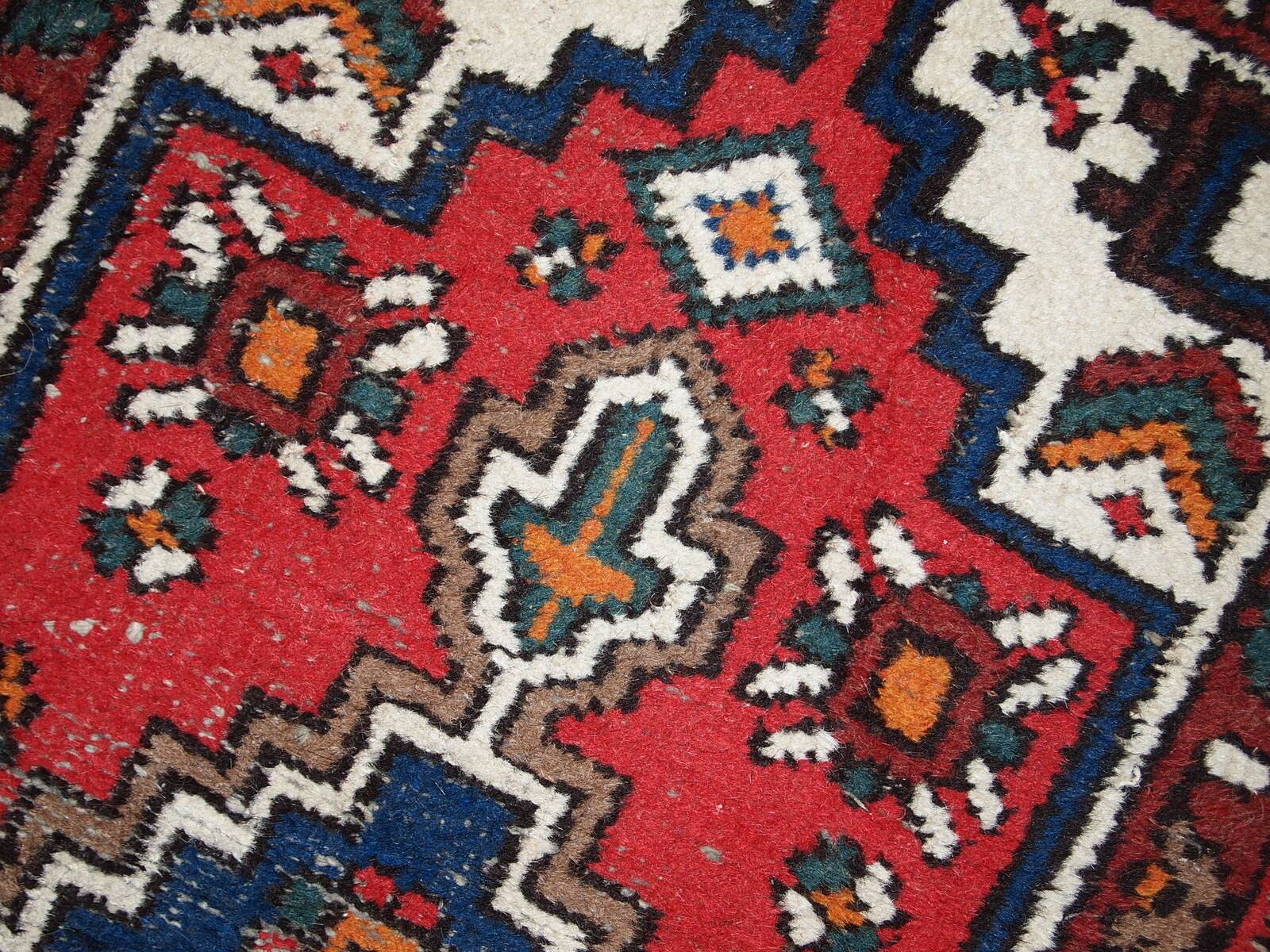 Tapis Vintage Hamadan en Laine, Années 1970, Élégance Traditionnelle