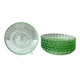 Art Deco glass bowl, 6 pieces, pastel green, bowl, dessert
