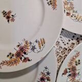6 art deco dessert plates