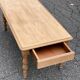 Vintage coffee table renovated in raw solid wood