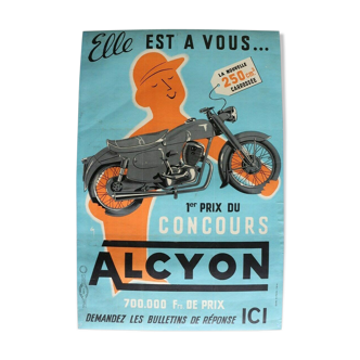 Affiche ancienne "Alcyon"
