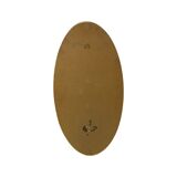 Miroir ovale doré de style Hollywood Regency