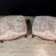 Pair of Louis XV style stools in walnut.