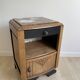 black Art Deco bedside table