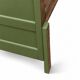 Renovated Art Deco Parisian wardrobe in khaki with original mirror.