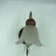 Wood and gold metal wall light with glass tulip