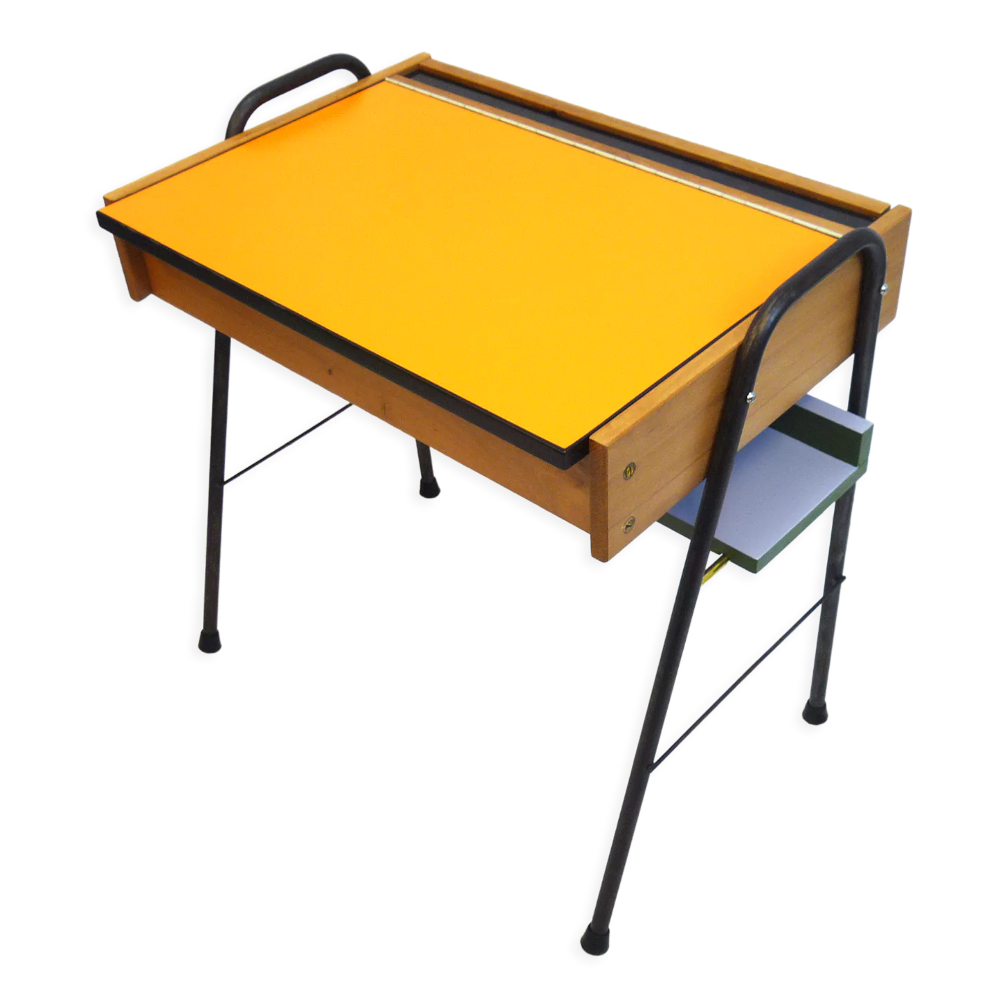Children's desk orange tray