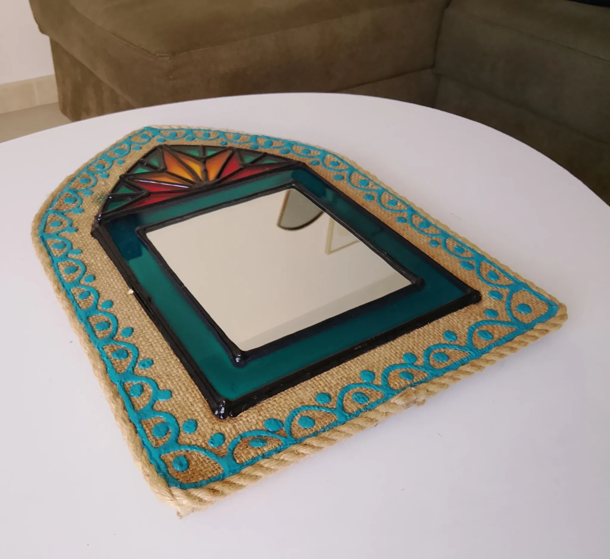 Traditional Iranian mirror in Orsi style